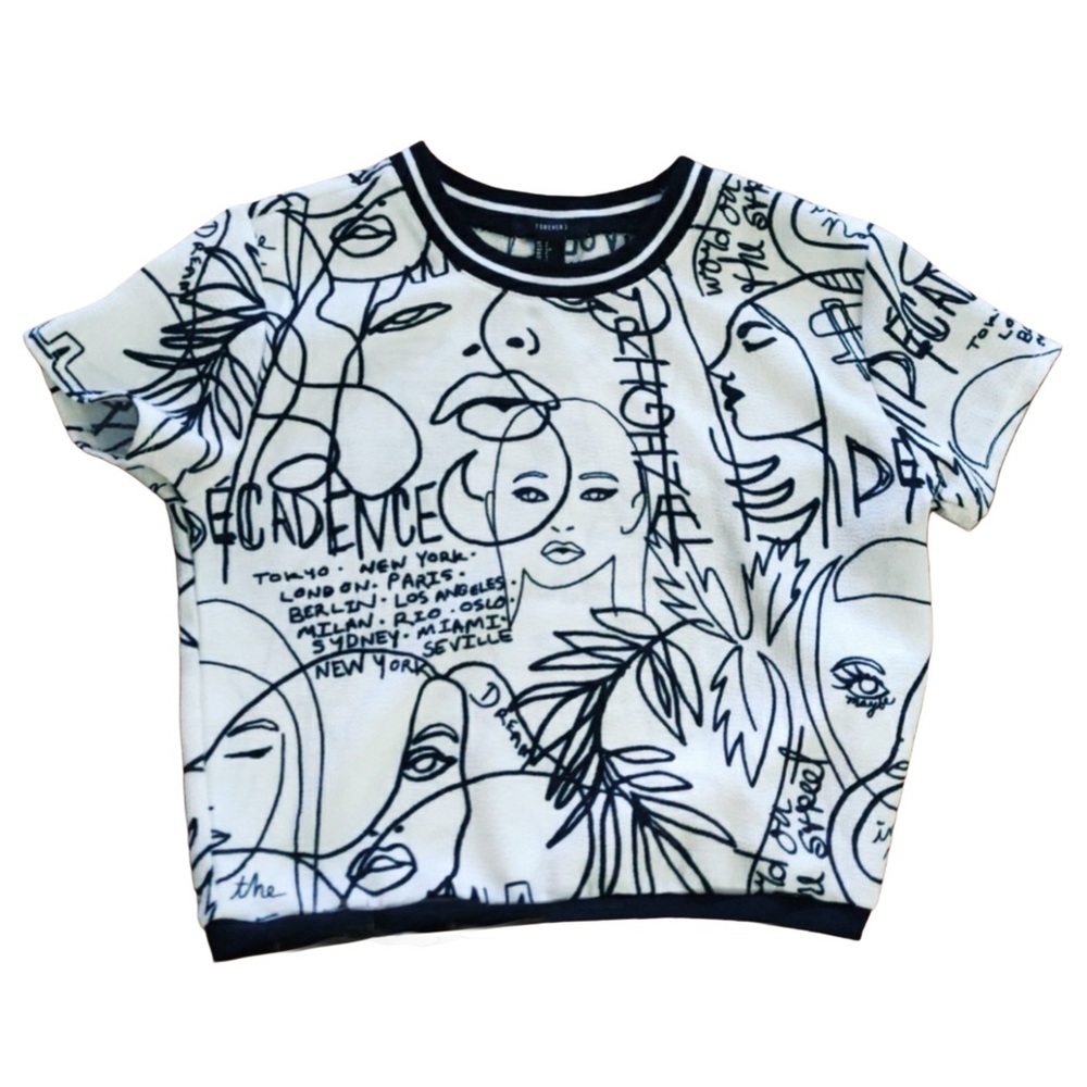 Artsy scribble top